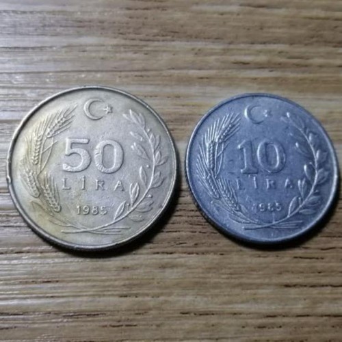 پک 2عددی لیر ترکیه 10 و 50 - سال 1985 کد 5578