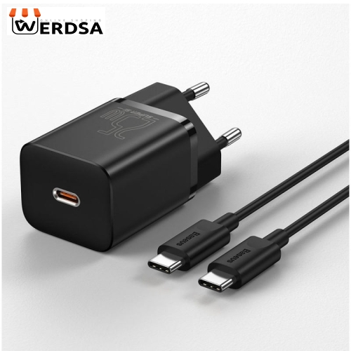 شارژر دیواری باسئوس مدل CCSUP-L02 به همراه کابل تبدیل USB-C