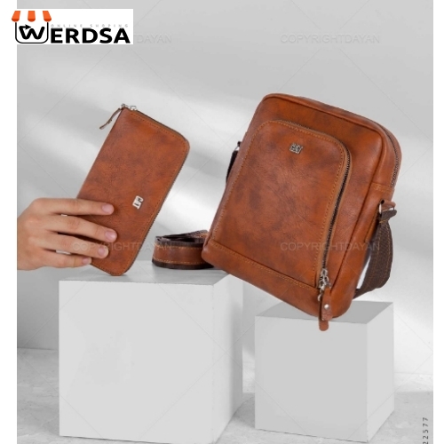 ست کیف دوشی و پالتویی Cat مدل 22577 با طراحی مدرن