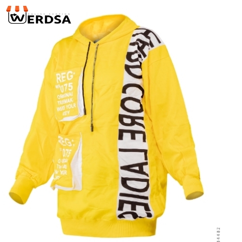 هودی لانگ زنانه کلاهدار Pink مدل 34482