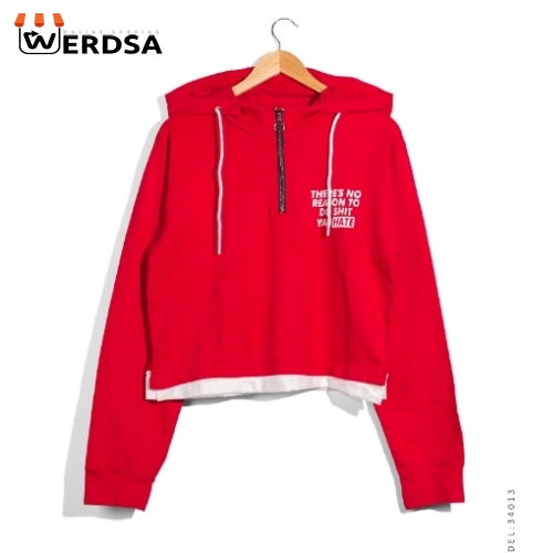 هودی کراپ زنانه Benson مدل 34013 با طراحی مدرن