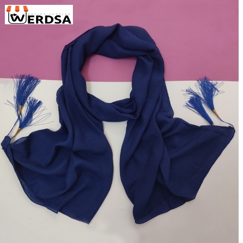 شال زنانه مدل وال اسلپ منگوله دار کد 739