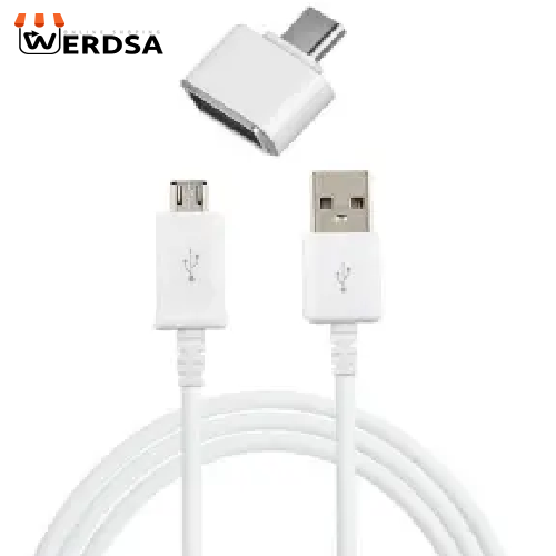 کابل تبدیل USB به microUSB مدل EP 2W طول 1.2 متر به همراه مبدل otg