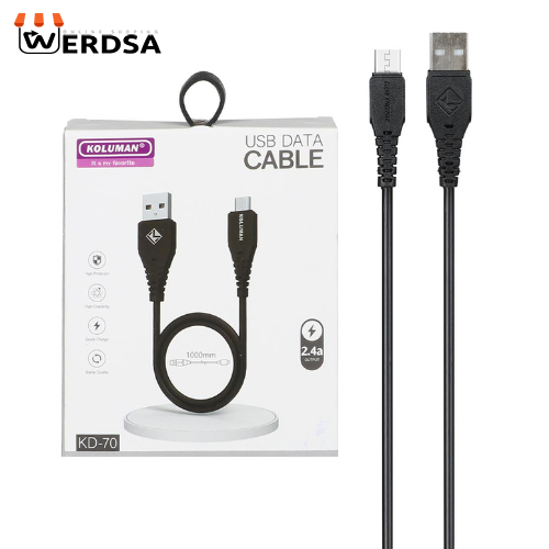 کابل تبدیل USB به microUSB کلومن مدل KD-70 طول 1 متر
