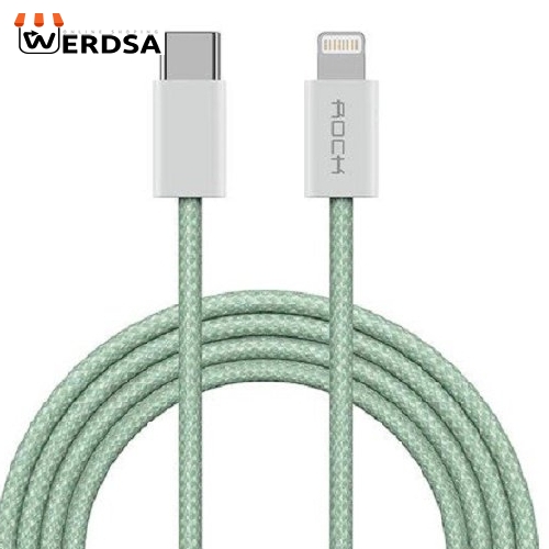 کابل تبدیل USB-C به لایتنینگ راک مدل rcb0817 طول 1 متر