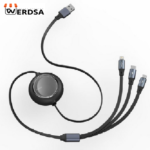 کابل تبدیل USB به MICRO USB / USB-C / لایتنینگ باسئوس مدل CAMLT-MJ01 طول 1.2 متر