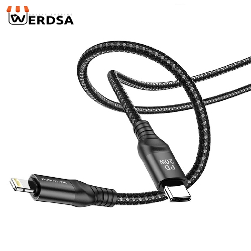 کابل تبدیل USB-C به لایتنینگ بروفون مدل BX56 20W طول 1 متر