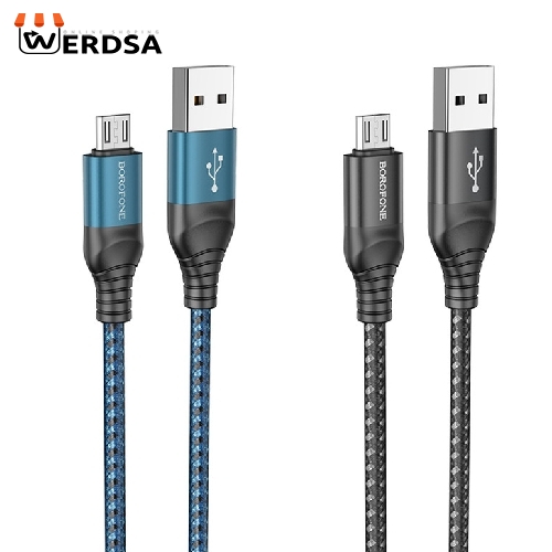 کابل تبدیل USB به MICROUSB بروفون مدل BX56 طول 1 متر