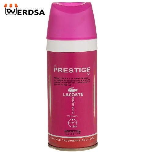 اسپری خوشبو کننده بدن زنانه پرستیژ مدل Lacoste Touch of Pink حجم 150 میلی لیتر