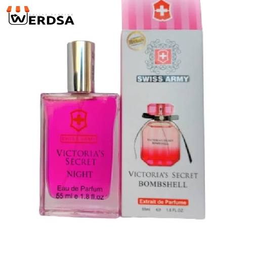 عطر جیبی زنانه سوئیس آرمی ویکتوریا سکرت بامب شل حجم 55 میلی‌لیتر