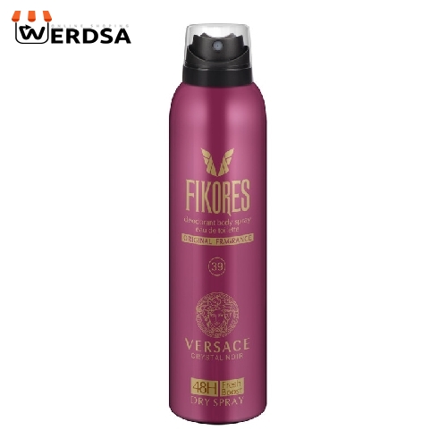 اسپری خوشبو بدن زنانه فیکورس مدل Versace Crystal Noir