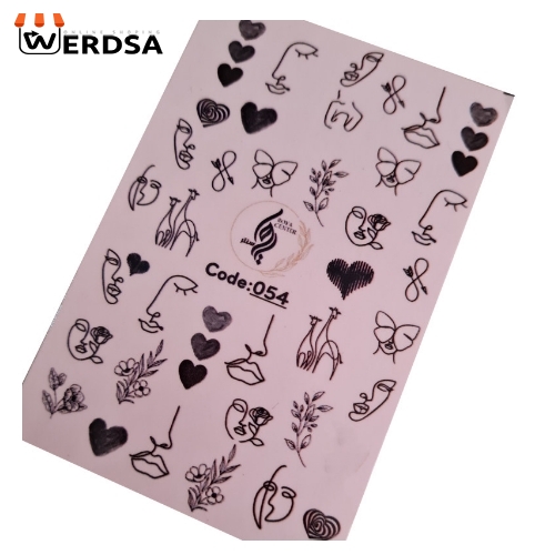 برچسب لنز ناخن رویاسنتر مدل 054L با طراحی خاص