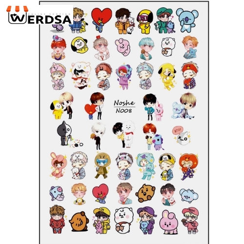 برچسب لنز ناخن BT21 کد N008