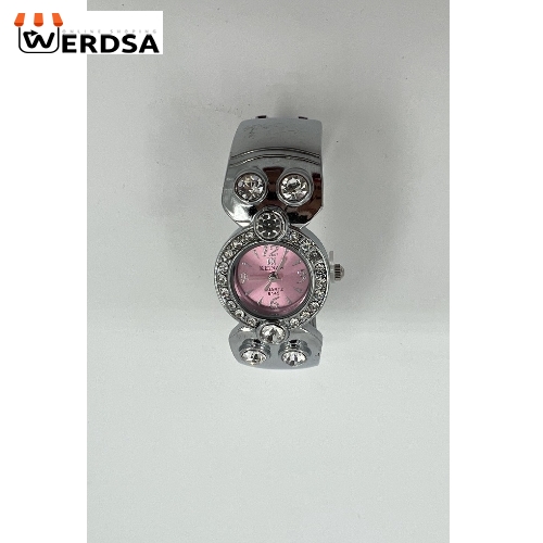 ساعت دستبندی زنانه 8145 keinav طرح اختصاصی نگین دار صورتی