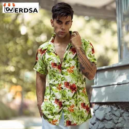 خرید پیراهن هاوایی BaradBon مدل 1887