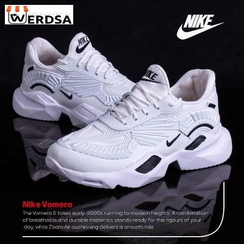 کفش اسپرت مردانه نایک سفید مشکی مدل 1311