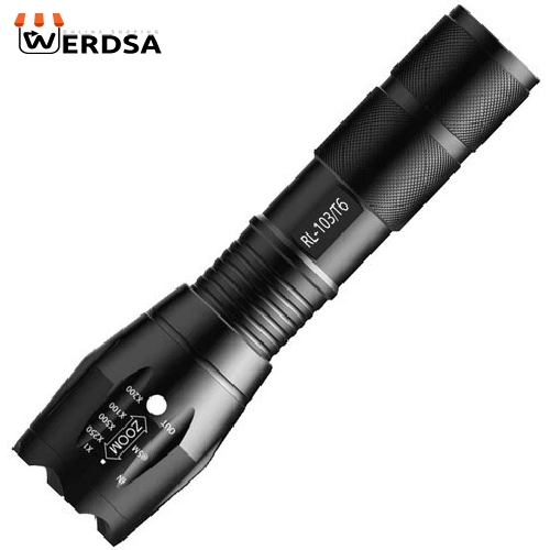 چراغ قوه پلیسی تک باتری 103-T6 اصلی Brilliante Torcia کد 1505