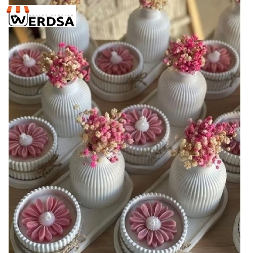 ست سنگ مصنوعی گلدان مراکشی و شات شمع