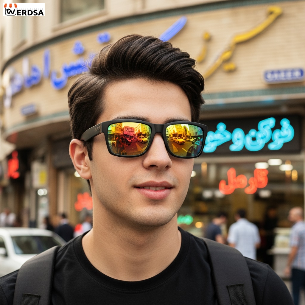 عینک آفتابی مردانه لنز زرد نارنجی براق VONZIPPER کد 1544A