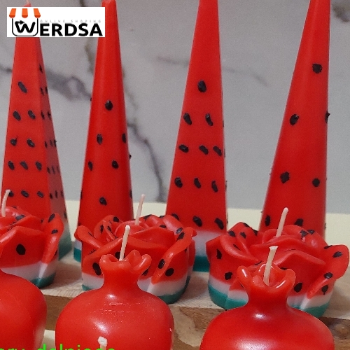 شمع مخروطی هندوانه زیبا و خاص