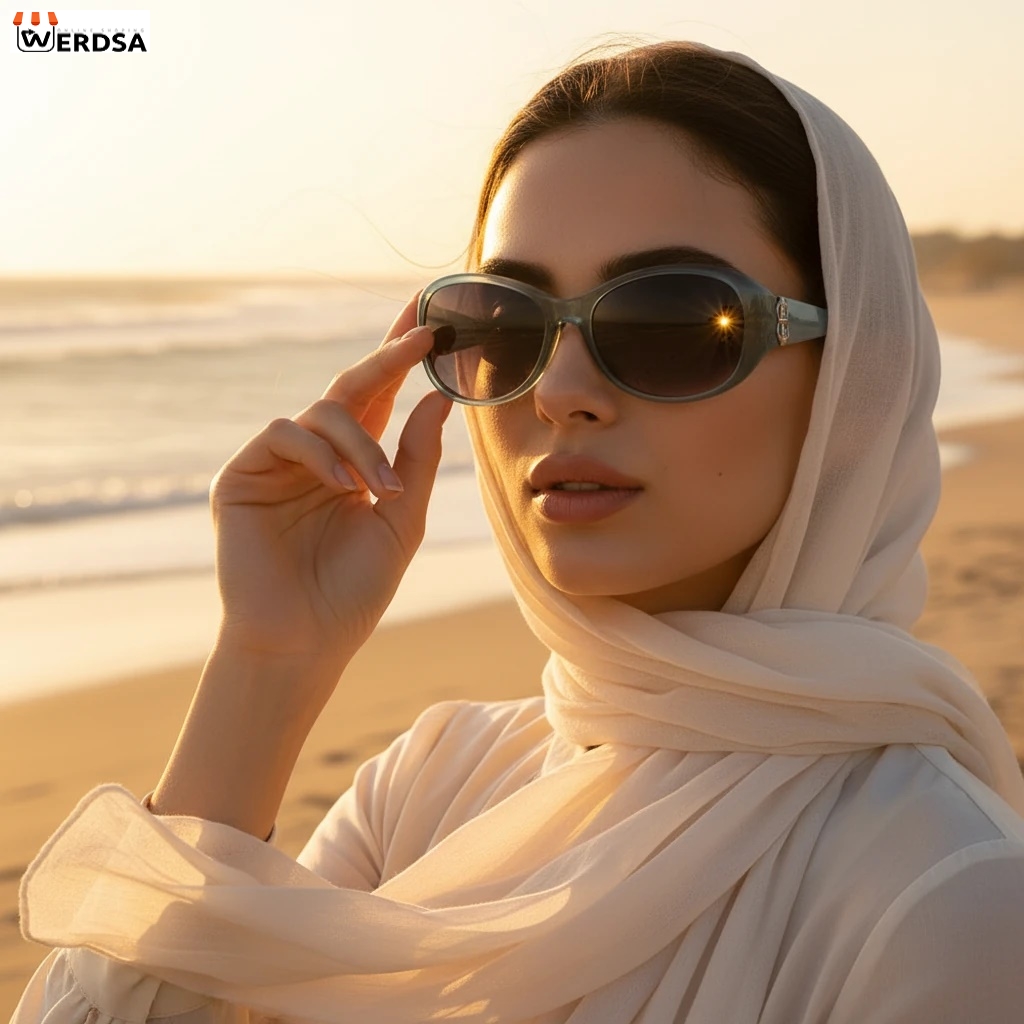 عینک آفتابی زنانه لنز دودی و فریم براق کد 1598 سه تا بخر سه تا ببر