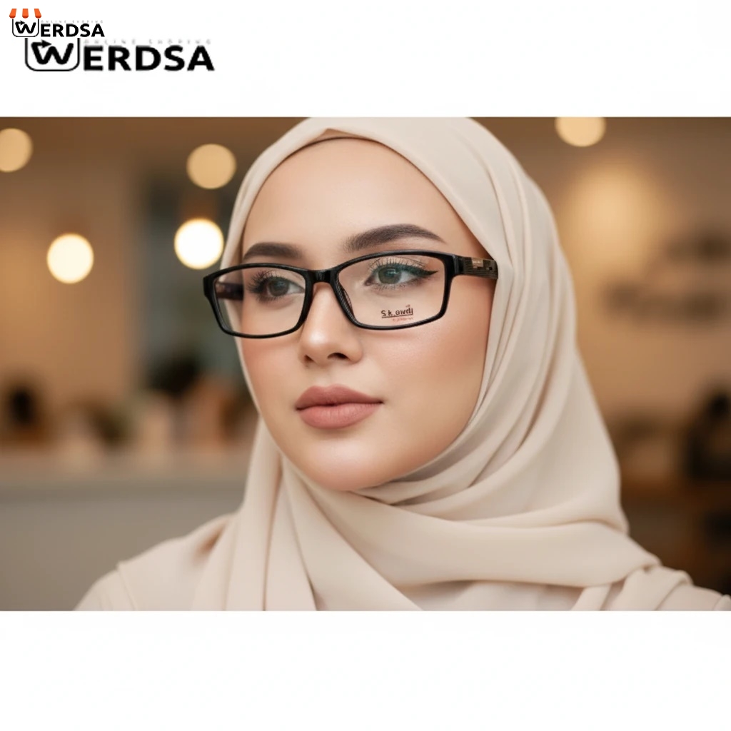 عینک طبی S.koudi مشکی TR90 مدل مربع سبک و مقاوم