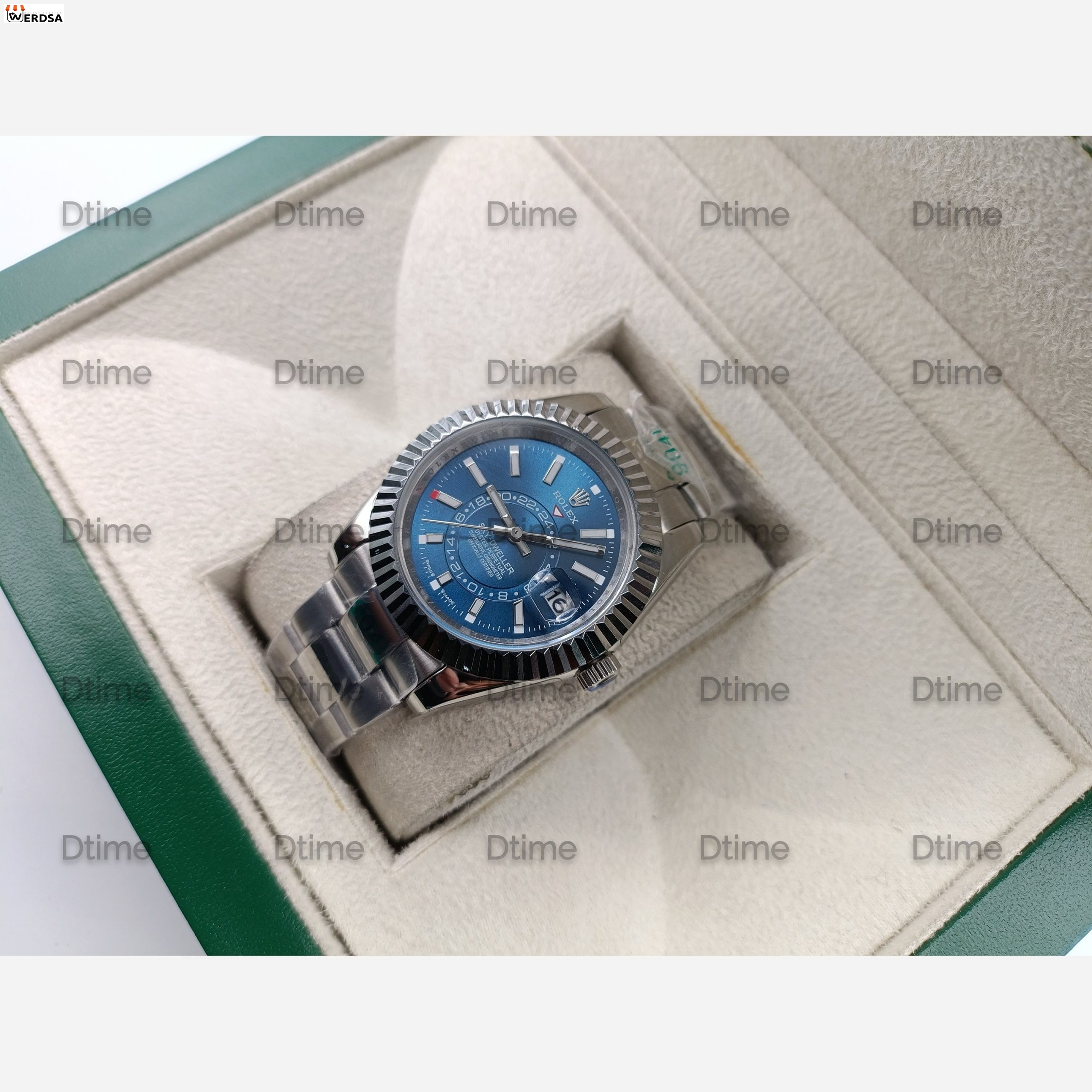 ساعت رولکس اسکای دویلر استیل صفحه آبی مردانه