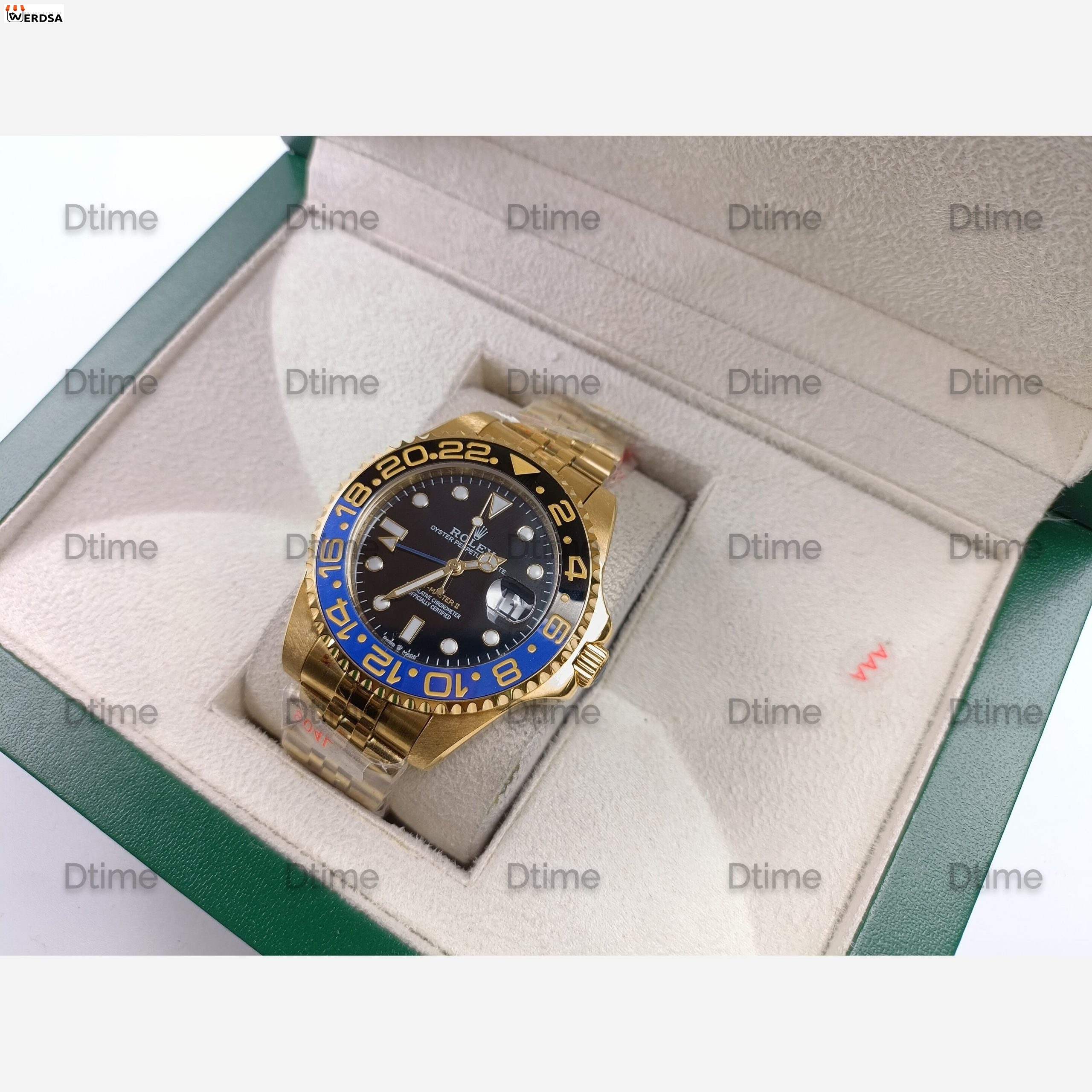 ساعت رولکس GMT طلایی صفحه مشکی بتمن