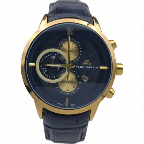 ساعت مردانه طلایی الکس مارتین طرح سه موتور