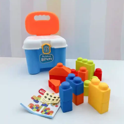 آجره اسباب بازی 20 تکه مدل صندلی آبی نارنجی