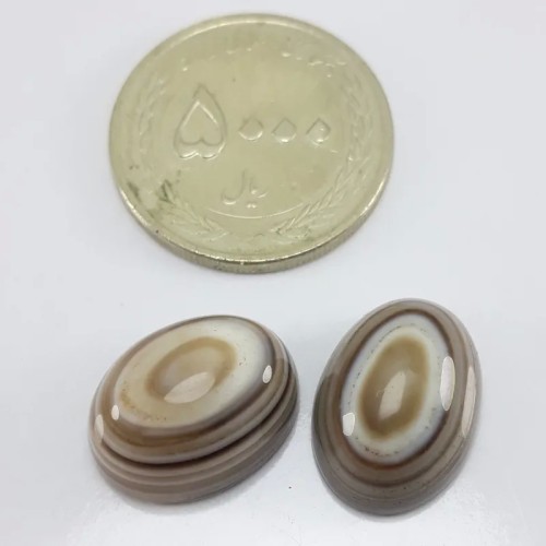 فروش جفت نگین باباقوری سلیمانی معدنی با قیمت حراجی