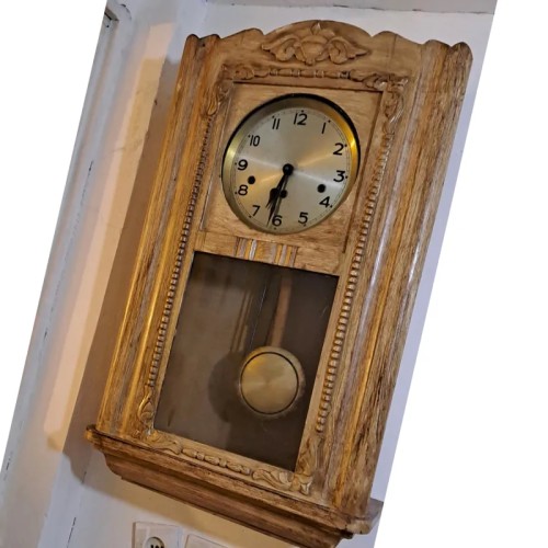 فروش ساعت دیواری سه کوک بزرگ قدیمی با کلیدکوک و سالم