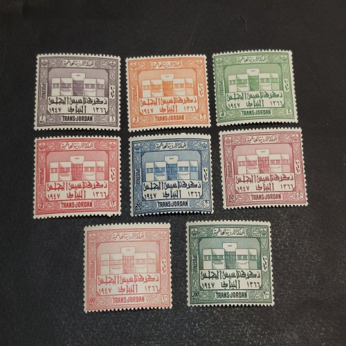 فروش 8 عدد تمبر اردن با کیفیت عالی و اثر شارنیه