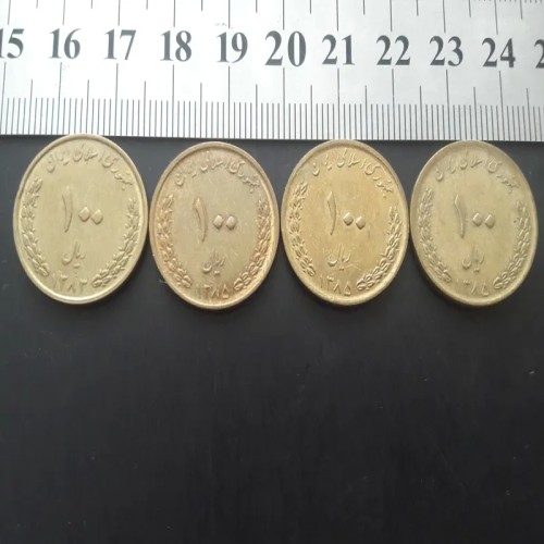 فروش 4 عدد سکه 100 ریال برنزی جمهوری (ن)