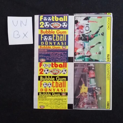 فروش بلوک عکس آدامس فوتبالی برش نخورده نایاب