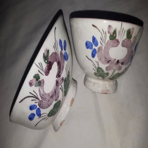 فروش کاسه های سفالین دستساز با نقاشی و لعابکاری