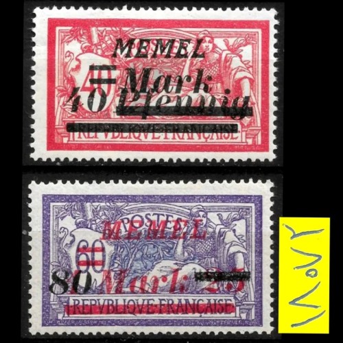 فروش سری تمبر memel(لیتوانی فعلی)تحت سلطه رایش