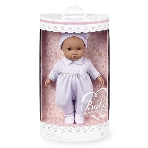 عروسک دخترانه نوزادی لباس یاسی BABY SO SWEET
