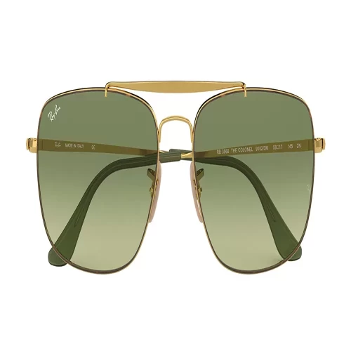 عینک آفتابی RayBan 3560 91034M با رنگ سبز و فریم طلایی