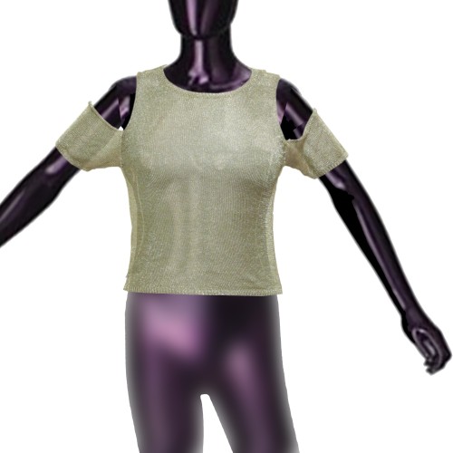 فروش تکپوش کشباف زره ای طلایی زنانه XL