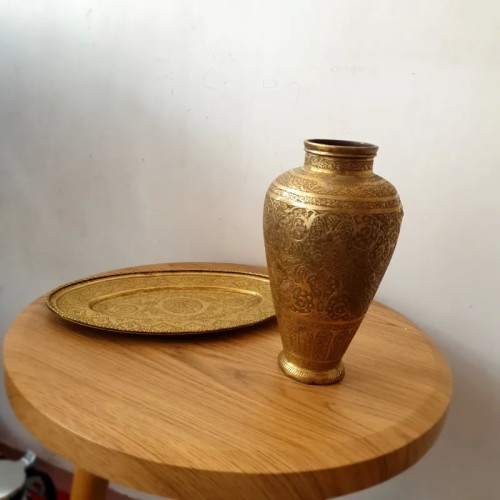 فروش سینی و خمره قدیمی فاخر قلم زندیه کهنه