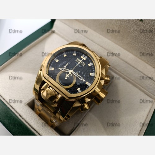 ساعت اینوکتا زئوس طلایی با صفحه مشکی و موتور ژاپن