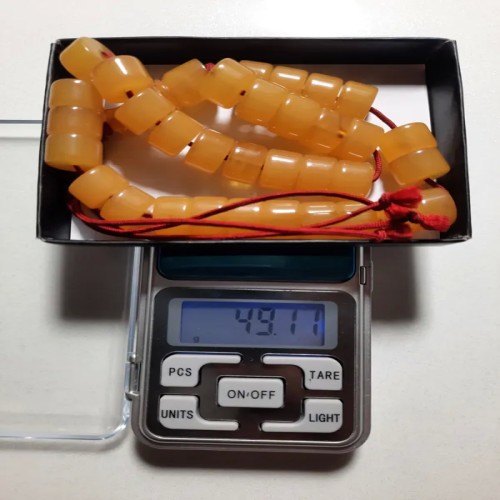 فروش تسبیح کهربا رگه دار قیچی بر