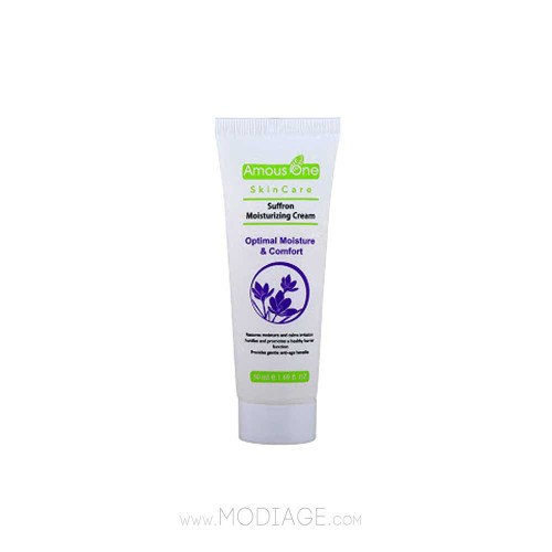 کرم مرطوب کننده حاوی عصاره گل زعفران آموس وان 50ML