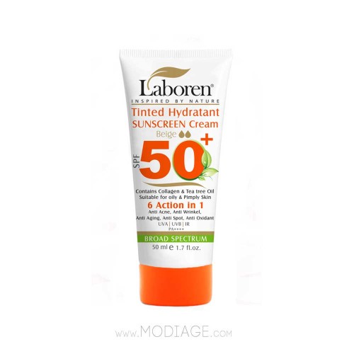 ضد آفتاب 6 کاره رنگی SPF50 پوست چرب لابورن