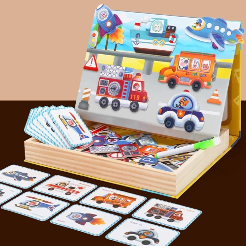 پازل مگنتی وایت بردی وسایل نقلیه مدل JHTOY235