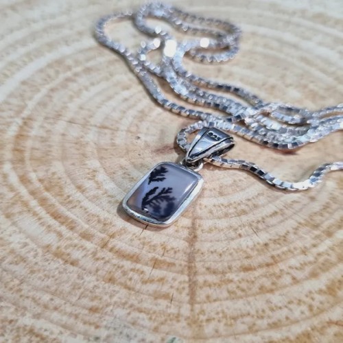 فروش گردنبند نقره شجر قائنات با زنجیر نقره طرح ونیزی