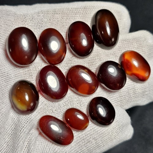 پک 12 عددی نگین سنگ عقیق جگری معدنی خراسان