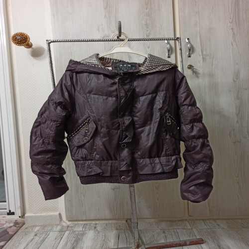 کاپشن دخترانه بنفش خارجی با قیمت مناسب