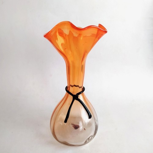 فروش گلدان شیشه ای دستساز سایز بزرگ قدیمی